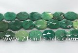 CAG7929 15.5 inches 22*30mm - 25*25mm faceted octagonal grass agate beads