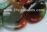 CAG799 15.5 inches 22*30mm oval rainbow agate gemstone beads