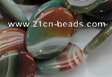 CAG800 15.5 inches 20*30mm oval rainbow agate gemstone beads