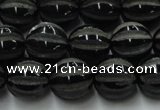 CAG8002 15.5 inches 12mm carved round black agate beads