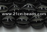 CAG8003 15.5 inches 14mm carved round black agate beads