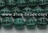 CAG8006 15.5 inches 10mm carved round green agate beads