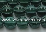 CAG8007 15.5 inches 12mm carved round green agate beads