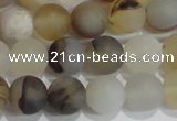 CAG8012 15.5 inches 8mm round matte Montana agate gemstone beads