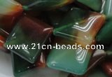 CAG804 15.5 inches 20*20mm diamond rainbow agate gemstone beads