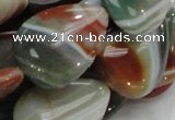 CAG808 15.5 inches 22*30mm flat teardrop rainbow agate gemstone beads