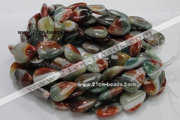 CAG808 15.5 inches 22*30mm flat teardrop rainbow agate gemstone beads