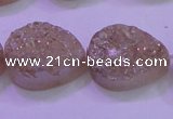 CAG8311 7.5 inches 18*25mm teardrop champagne plated druzy agate beads