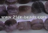 CAG8431 15.5 inches 12mm coin grey druzy agate gemstone beads