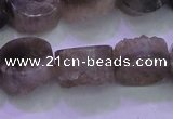 CAG8433 15.5 inches 16mm coin grey druzy agate gemstone beads