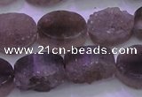 CAG8442 15.5 inches 12*16mm oval grey druzy agate gemstone beads