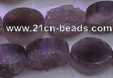 CAG8443 15.5 inches 13*18mm oval grey druzy agate gemstone beads