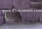 CAG8454 15.5 inches 15*20mm rectangle grey druzy agate gemstone beads