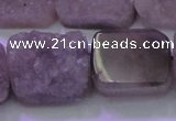 CAG8456 15.5 inches 20*30mm rectangle grey druzy agate gemstone beads