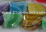 CAG8506 15.5 inches 15*20mm - 18*25mm freeform dragon veins agate beads