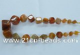 CAG8521 15.5 inches 9*10mm - 23*24mm cube dragon veins agate beads