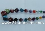 CAG8526 15.5 inches 9*10mm - 23*24mm cube dragon veins agate beads