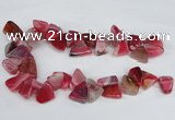 CAG8542 Top drilled 15*20mm - 25*30mm freeform dragon veins agate beads