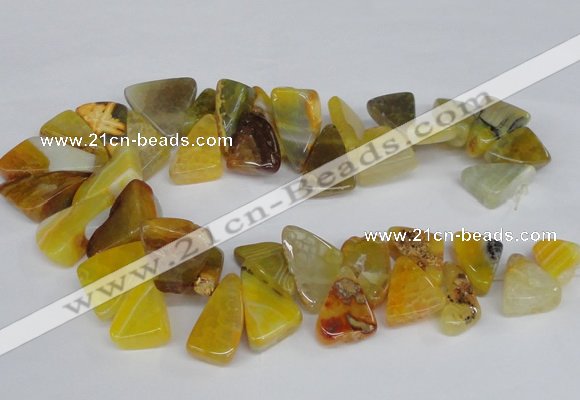 CAG8543 Top drilled 15*20mm - 25*30mm freeform dragon veins agate beads