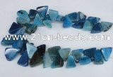 CAG8544 Top drilled 15*20mm - 25*30mm freeform dragon veins agate beads