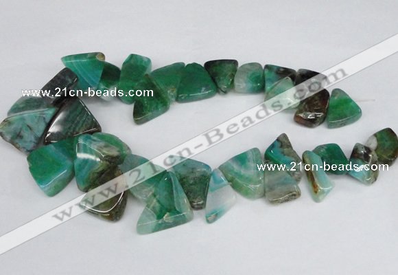 CAG8545 Top drilled 15*20mm - 25*30mm freeform dragon veins agate beads