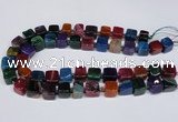 CAG8558 15.5 inches 12*14mm - 14*15mm nuggets dragon veins agate beads