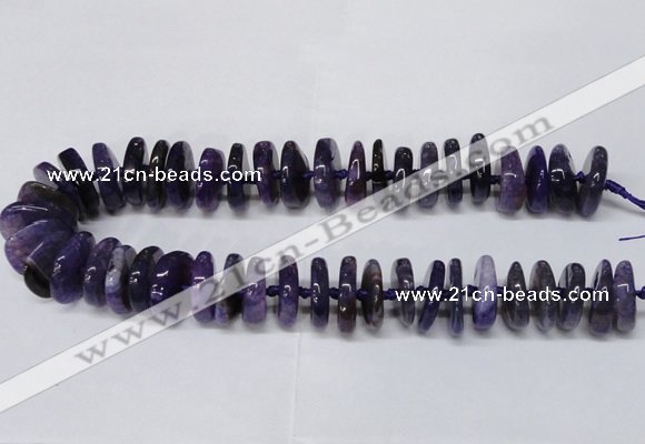 CAG8560 6*22mm - 10*26mm tyre dragon veins agate beads wholesale