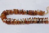 CAG8562 6*22mm - 10*26mm tyre dragon veins agate beads wholesale