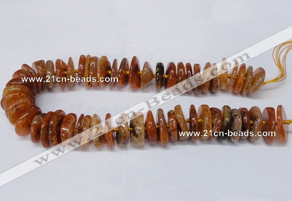 CAG8562 6*22mm - 10*26mm tyre dragon veins agate beads wholesale