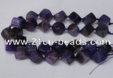 CAG8573 15.5 inches 15*16mm - 17*18mm cube dragon veins agate beads