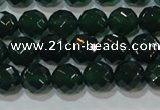 CAG8580 15.5 inches 10mm faceted round green agate gemstone beads