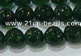 CAG8584 15.5 inches 12mm faceted round green agate gemstone beads