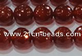 CAG8593 15.5 inches 12mm faceted round red agate gemstone beads