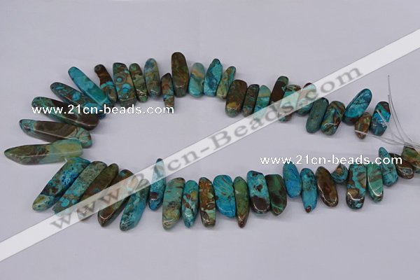 CAG8643 Top drilled 8*20mm - 10*55mm sticks ocean agate beads