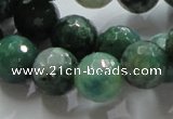 CAG867 15.5 inches 12mm faceted roundagate gemstone beads