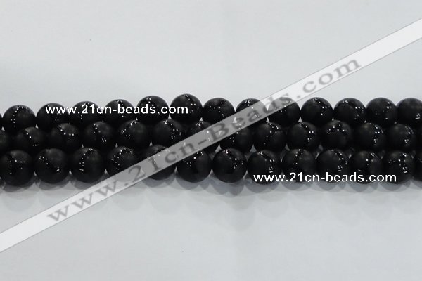 CAG8683 15.5 inches 12mm round matte tibetan agate gemstone beads