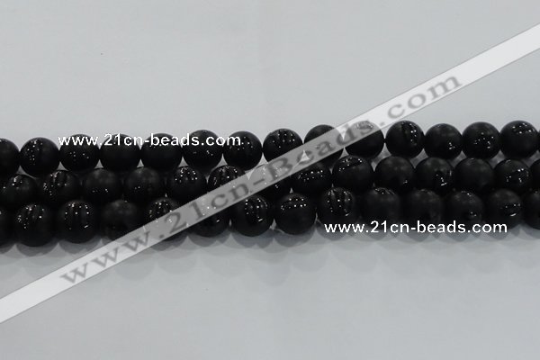 CAG8687 15.5 inches 10mm round matte tibetan agate gemstone beads