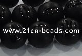 CAG8688 15.5 inches 12mm round matte tibetan agate gemstone beads