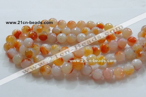 CAG869 15.5 inches 16mm faceted round agate gemstone beads