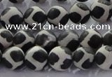 CAG8696 15.5 inches 8mm round matte tibetan agate gemstone beads