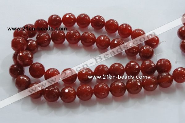 CAG870 15.5 inches 18mm faceted round agate gemstone beads