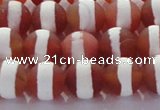 CAG8707 15.5 inches 10mm round matte tibetan agate gemstone beads