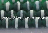 CAG8711 15.5 inches 8mm round matte tibetan agate gemstone beads