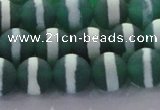 CAG8712 15.5 inches 10mm round matte tibetan agate gemstone beads