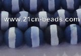 CAG8717 15.5 inches 10mm round matte tibetan agate gemstone beads