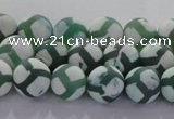 CAG8720 15.5 inches 6mm round matte tibetan agate gemstone beads