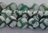 CAG8721 15.5 inches 8mm round matte tibetan agate gemstone beads