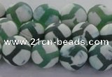 CAG8722 15.5 inches 10mm round matte tibetan agate gemstone beads