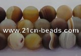 CAG8725 15.5 inches 6mm round matte madagascar agate beads