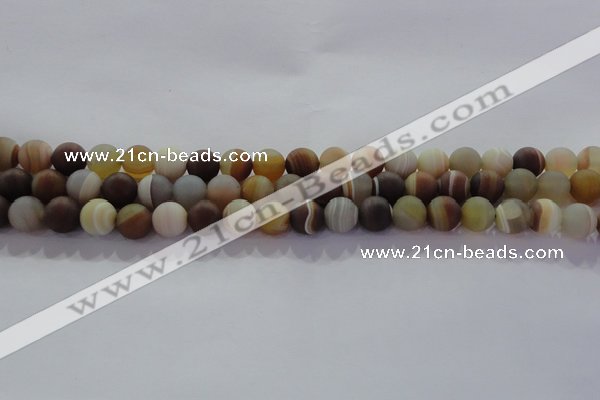 CAG8725 15.5 inches 6mm round matte madagascar agate beads